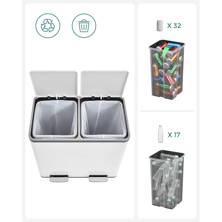 Metro Lane Vatukoula 48L Step On Rubbish & Recycling